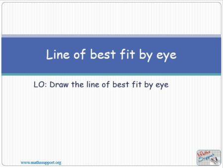 Maths IGCSE E11.81 Line of best fit (by eye)
