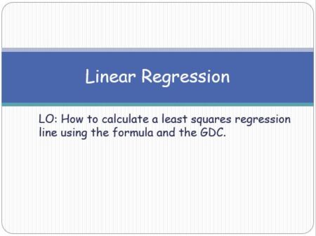 Maths IGCSE E11.82 Linear regression using GDC