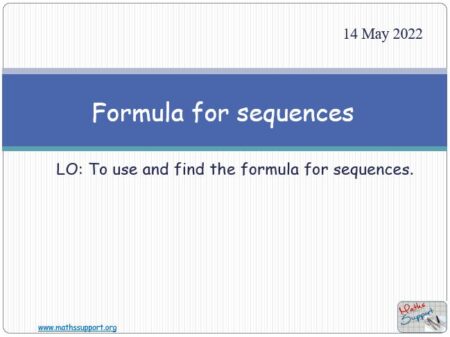 Maths IGCSE E2.12.1 General term of a linear sequence