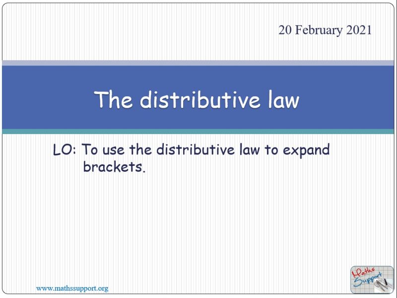 Maths IGCSE E2.70 The distributive law