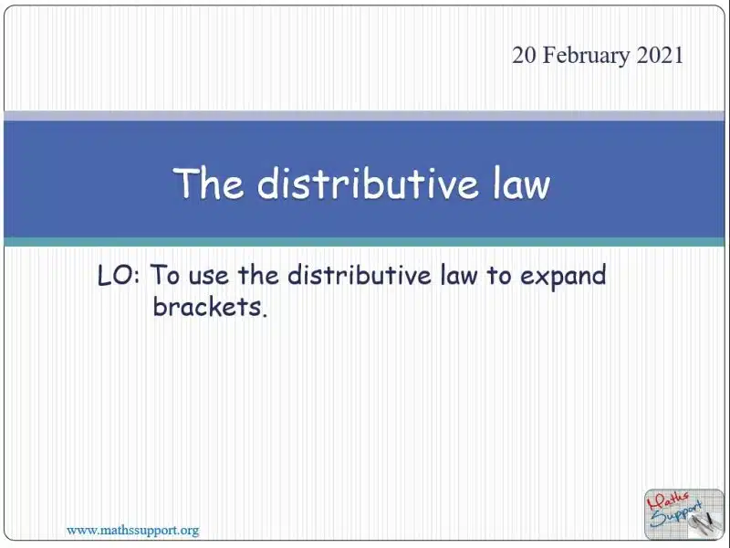 Maths IGCSE E2.70 The distributive law