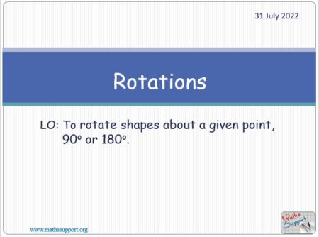 Maths IGCSE E6.42 Transformations - Rotations