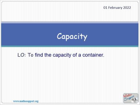 Maths IGCSE E7.51 Capacity