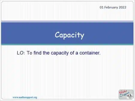 Maths IGCSE E7.51 Capacity