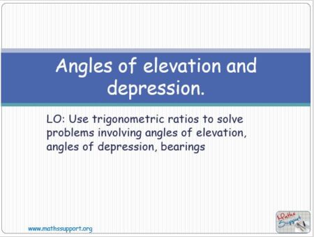 Maths IGCSE E8.70 Angles of elevation and depression