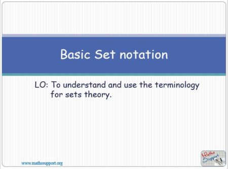 Maths IGCSE E9.10 Basic Sets concepts