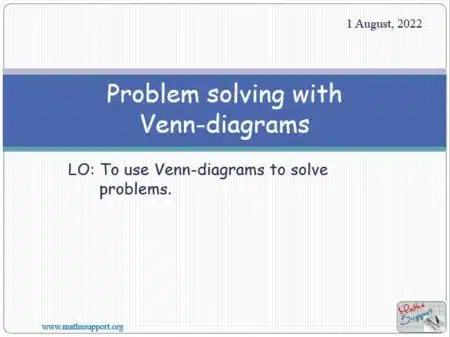 Maths IGCSE E9.31 Problem solving using Venn-diagrams
