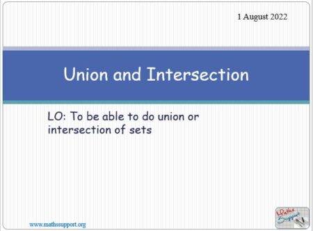 Maths IGCSE E9.40 Union and intersection of sets