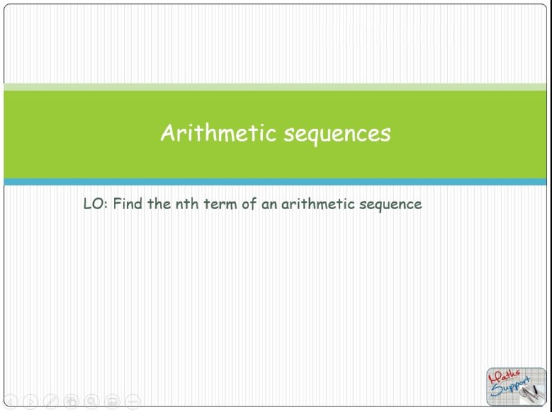 Maths IBAA – 1.21 Arithmetic  sequences
