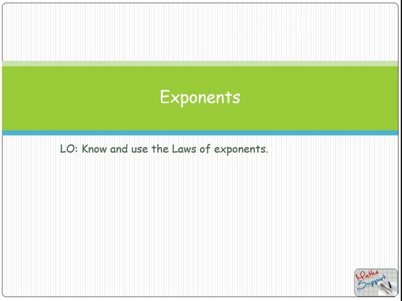 Maths IBAA – 1.51 Laws of exponents