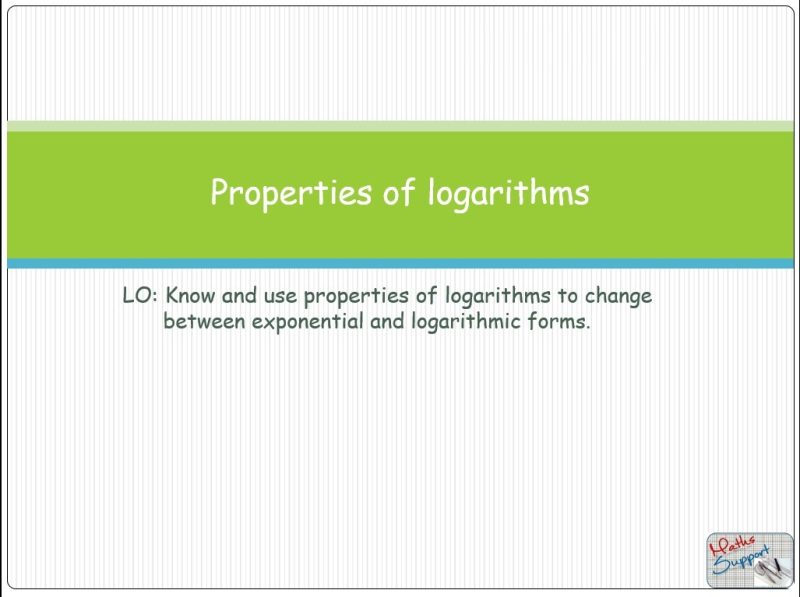 Maths IBAA – 1.52 Introduction to logarithms