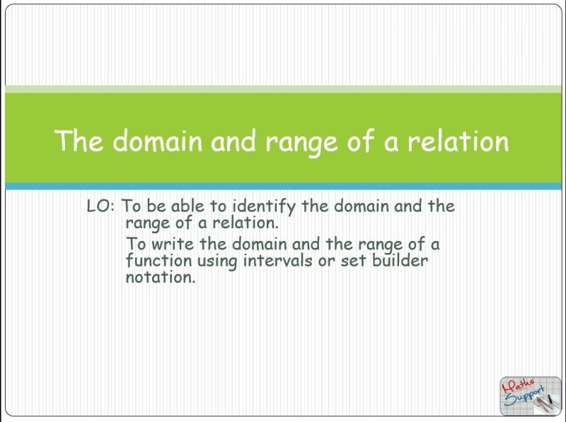 Maths IBAA – 2.21b The domain and the range