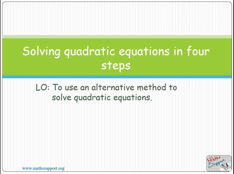 Maths IBAA – 2.71d Solving quadratic equations: Po-Shen Loh