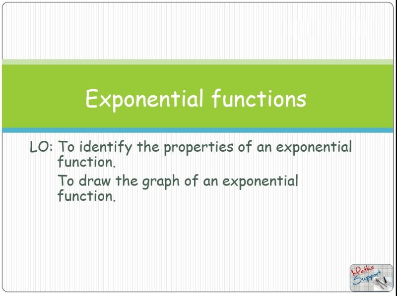 Maths IBAA – 2.091 The exponential function