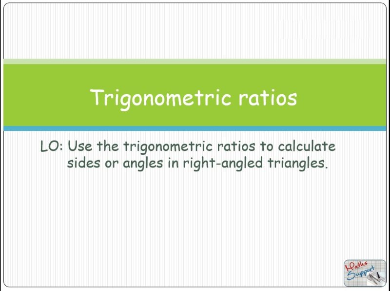 Maths IBAA – 3.21 The trigonometric ratios
