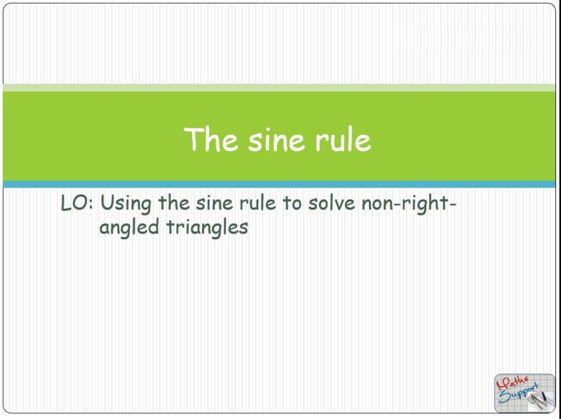 Maths IBAA – 3.22 The sine rule