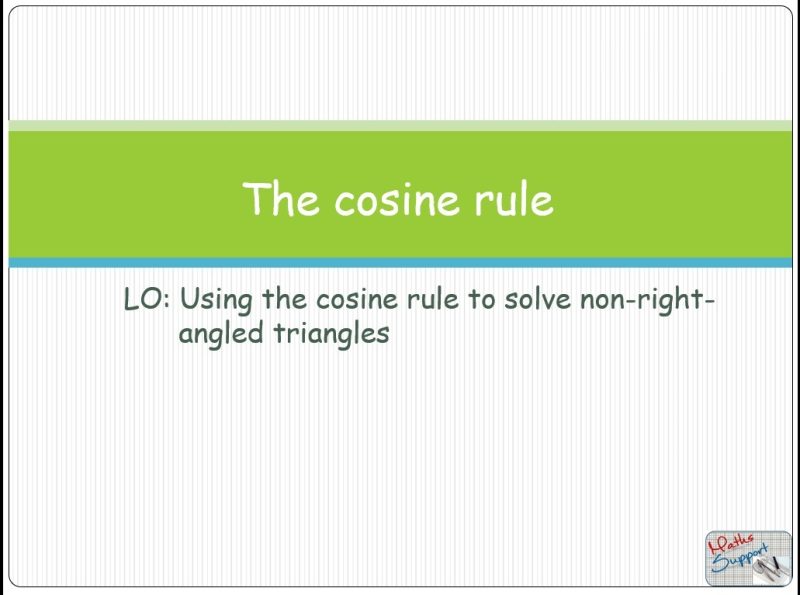 Maths IBAA – 3.23 The cosine rule