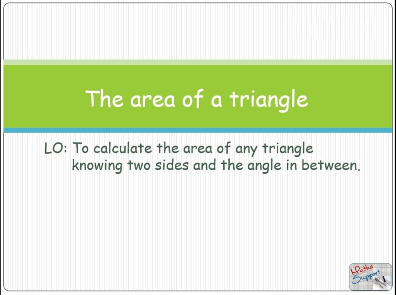 Maths IBAA – 3.24 The area of a triangle