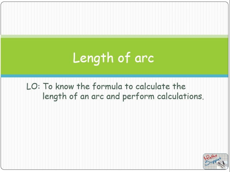 Maths IBAA – 3.42 Length of an arc