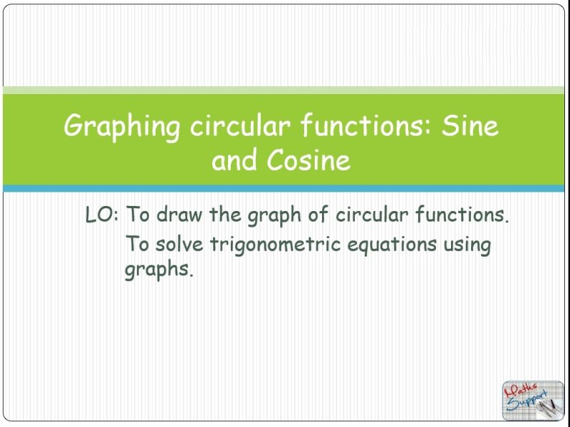Maths IBAA – 3.71a Graphs of the functions Sine and Cosine
