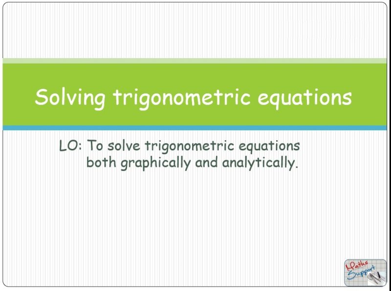 Maths IBAA – 3.81 Solving trigonometric equations