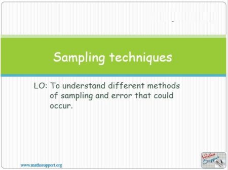 Maths IBAA – 4.14 Sampling techniques