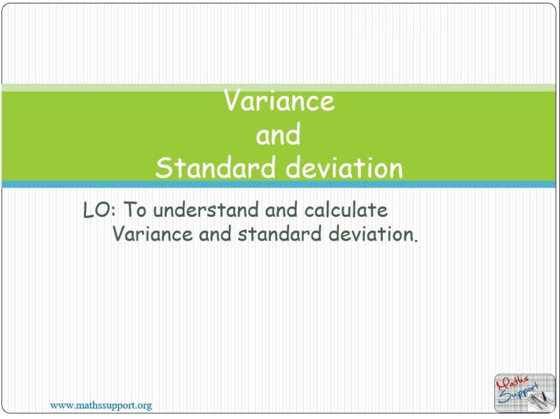 Maths IBAA – 4.33 Variance and standard deviation