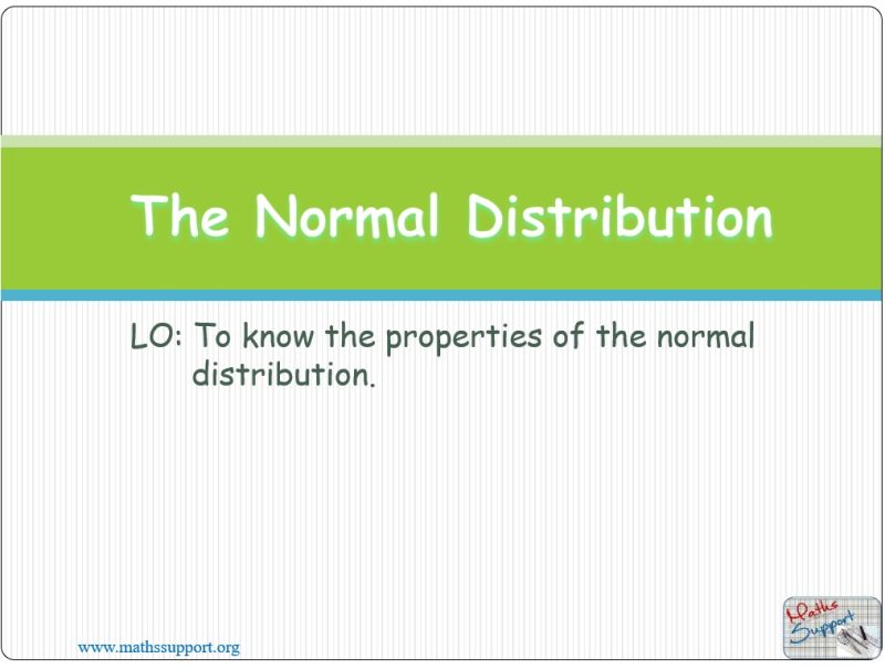 Maths IBAA – 4.091 The normal distribution, properties