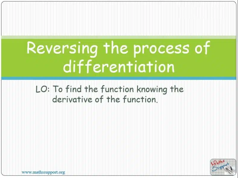 Maths IBAA – 5.051 Introduction to integration