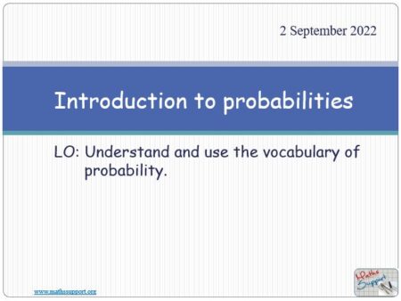 Maths IGCSE E10.01 Introduction to probability
