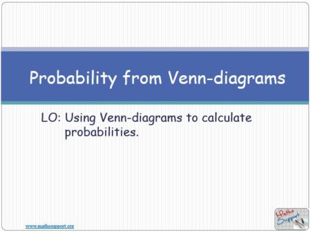 Maths IGCSE E10.06 Probabilities from Venn-diagrams