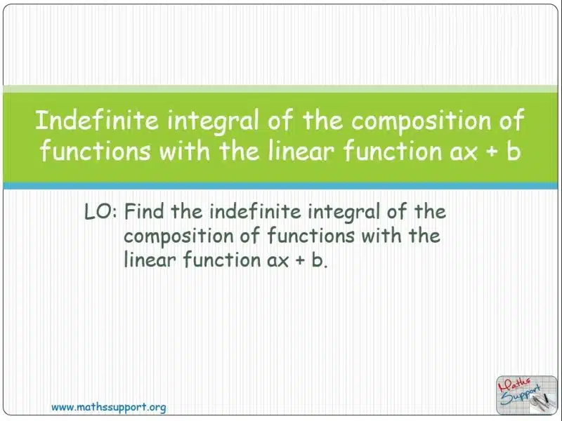 Maths IBAA – 5.102 The composites of functions with the linear function ax + b