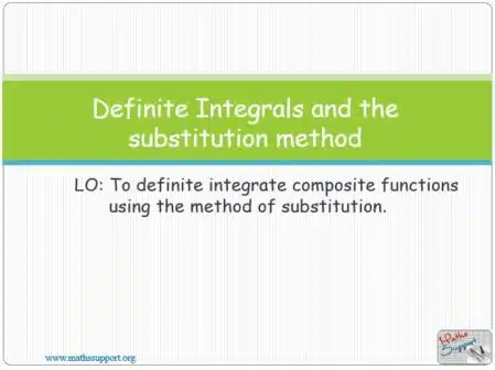 Maths IBAA – 5.104 Integrating by substitution