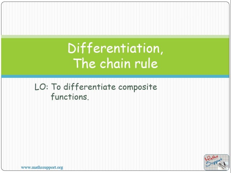 Maths IBAA – 5.064 Differentiation: The chain rule