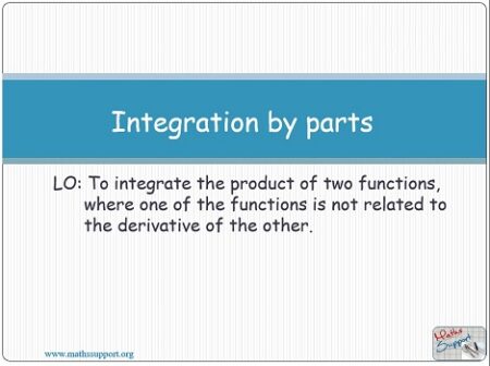 Maths AA-HL 5.16.2 Integrating by parts