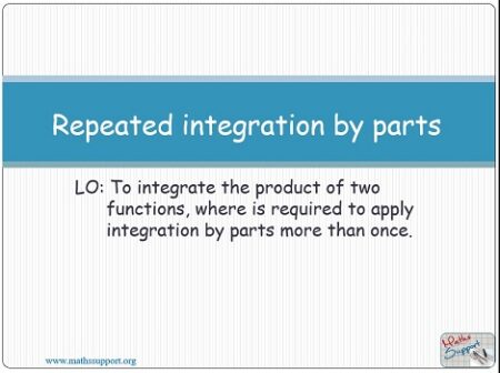 Maths AA-HL 5.16.3 Repeated integration by parts