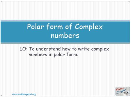 Maths AA-HL 1.13.1 The polar form of complex numbers