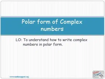 Maths AA-HL 1.13.1 The polar form of complex numbers