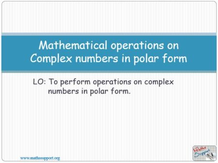 Maths AA-HL 1.13.2 Calculations of complex numbers in polar form
