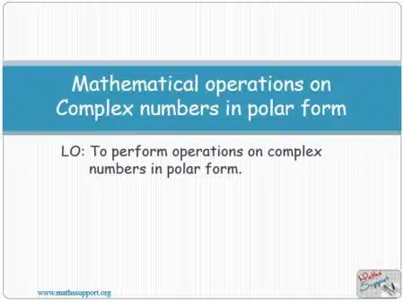 Maths AA-HL 1.13.2 Calculations of complex numbers in polar form