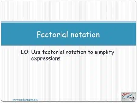 Maths AA-HL 1.10.1 Factorial notation