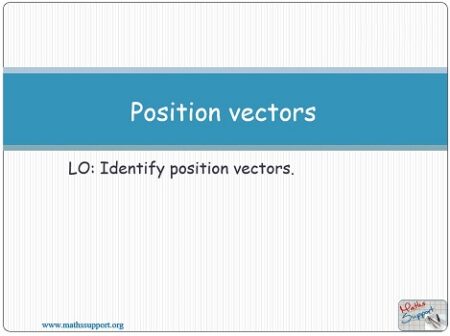 Maths AA-HL 3.12.6 Position vectors, Displacement vector