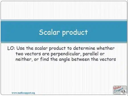 Maths AA-HL 3.13.1 Scalar product
