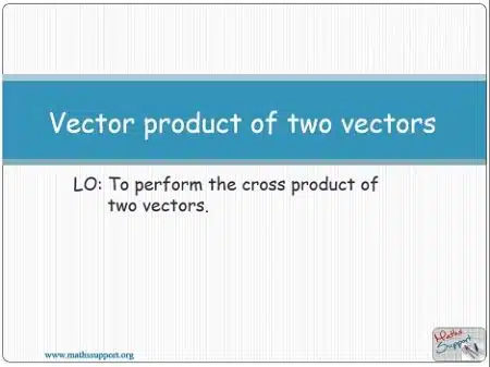 Maths AA-HL 3.16.1 The definition of the vector product of two vectors
