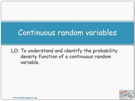 Maths AA-HL 4.14.1 Cont. random variable and density function