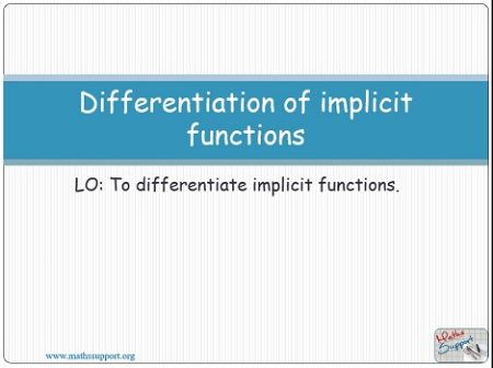 Maths AA-HL 5.14.1 Differentiation of implicit functions