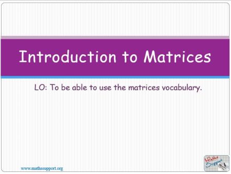 Maths AI-HL 1.14.1 Introduction to matrices