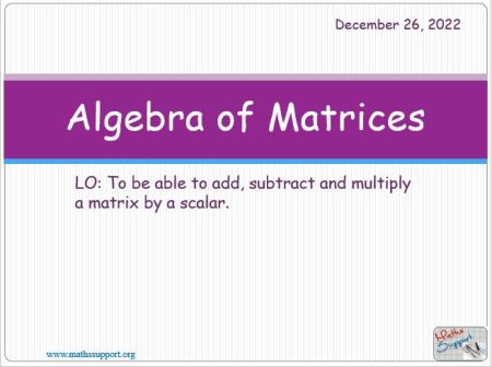 Maths AI-HL 1.14.2 Algebra of matrices - IBAI - HL