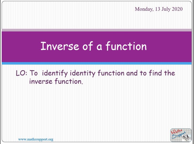 Maths AI-HL 2.07.3 Inverse function