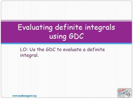 Maths AI-HL 5.11.1.3 Definite integrals using technology